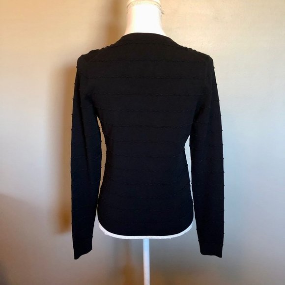Ann Taylor Black Cardigan Womens S New Ruffled Detail - Picture 11 of 12